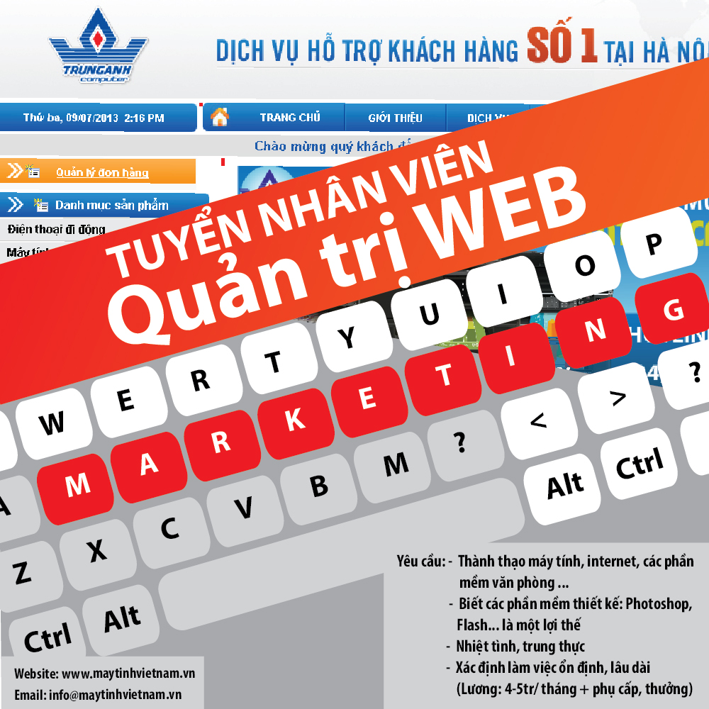 TUYỂN DỤNG: QUẢN TRỊ WEB - 5.2014