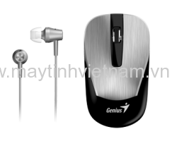 Chuột không dây và tai nghe Genius MH-8015 (Xám)