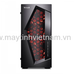 Vỏ máy tính Vitra VICTORIA V3 fan - Black (Micro Tower)