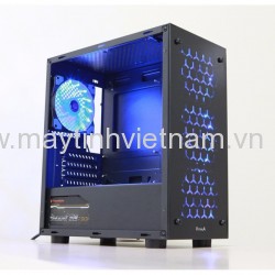 Vỏ máy tính Vitra VICTORIA V4 fan - Black (Micro Tower)