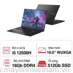 Laptop ASUS Gaming Vivobook K3605ZF-RP634W (Intel Core i5-12500H | 16GB | 512GB | RTX 2050 | 16 inch WUXGA | Win 11 | Đen)